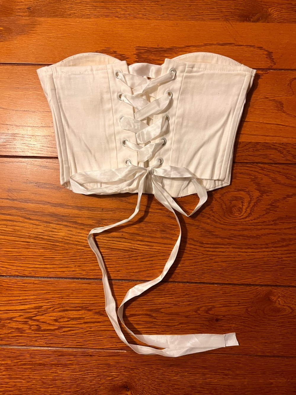 Princess Polly White Lace-Up Strapless Corset Top